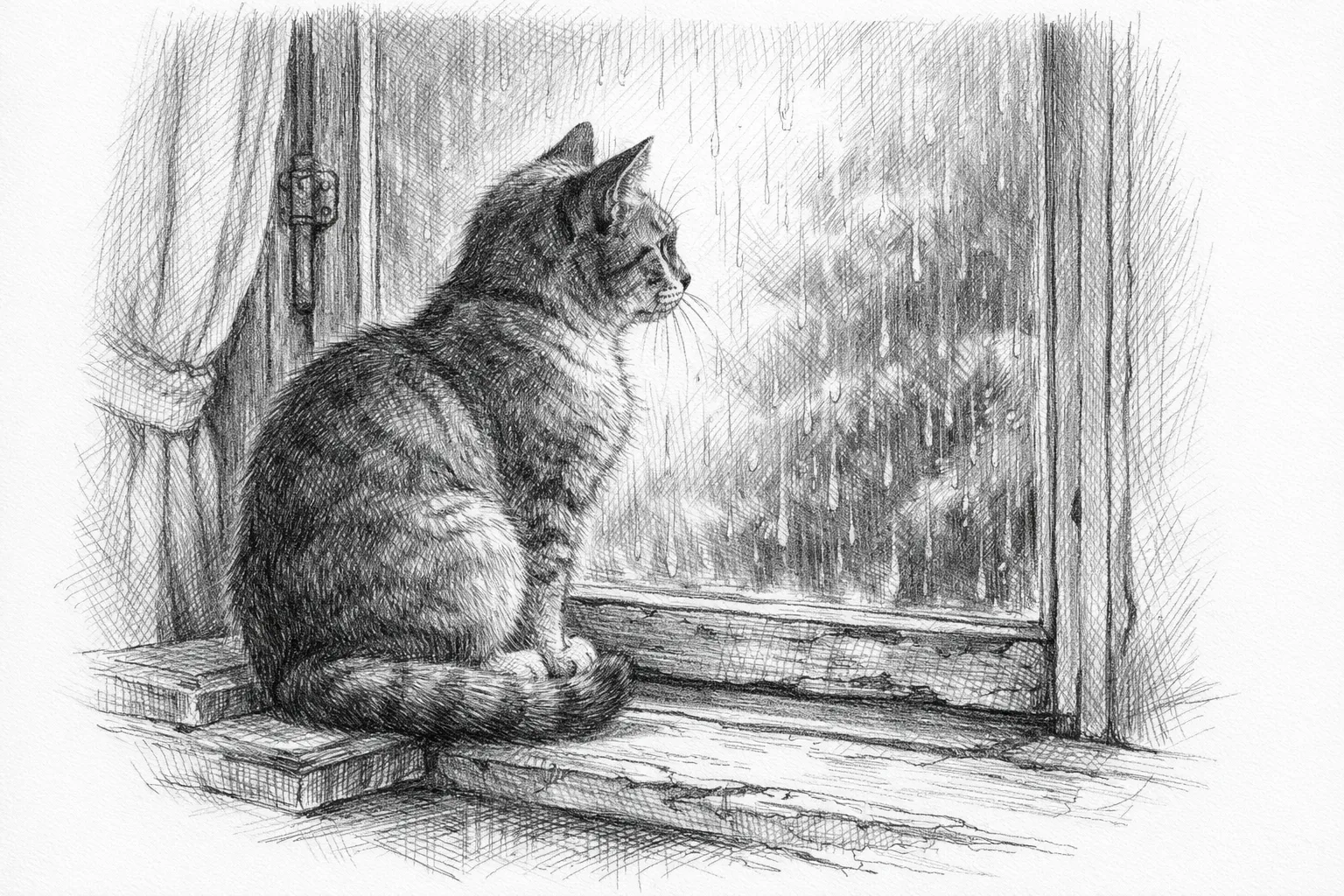Pencil Sketch Cat